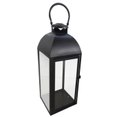 Lampa latarnia LYDIA 18x18x49cm czarna metal 