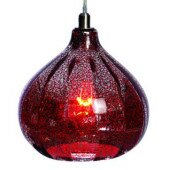 Lampa żyrandol BOMBAY czerwony szkło OD RĘKI 104994 Markslojd