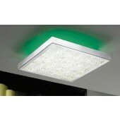 Lampa plafon Cardito kryształki 47cm RGB sufitowy LED