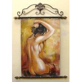Obraz 68x96cm akt kobiety olejny ręcznie malowany płótno metaloplastyka