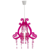 Lampa żyrandol PRINCES różowa 45cm E27 dla małej dziewczynki