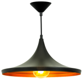 Lampa wisząca żyrandol SORENTO Black czarna 37 cm kuchnia jadalnia długość 110 cm