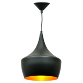 Lampa wisząca żyrandol SORENTO Black czarna 25 cm kuchnia jadalnia długość 110 cm